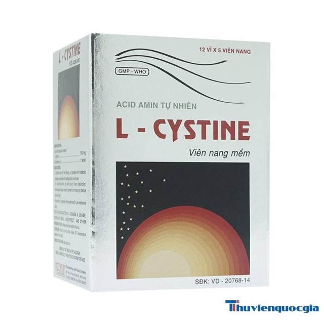 L - Cystine bổ sung dưỡng chất cho tóc, da hộp 60 viên