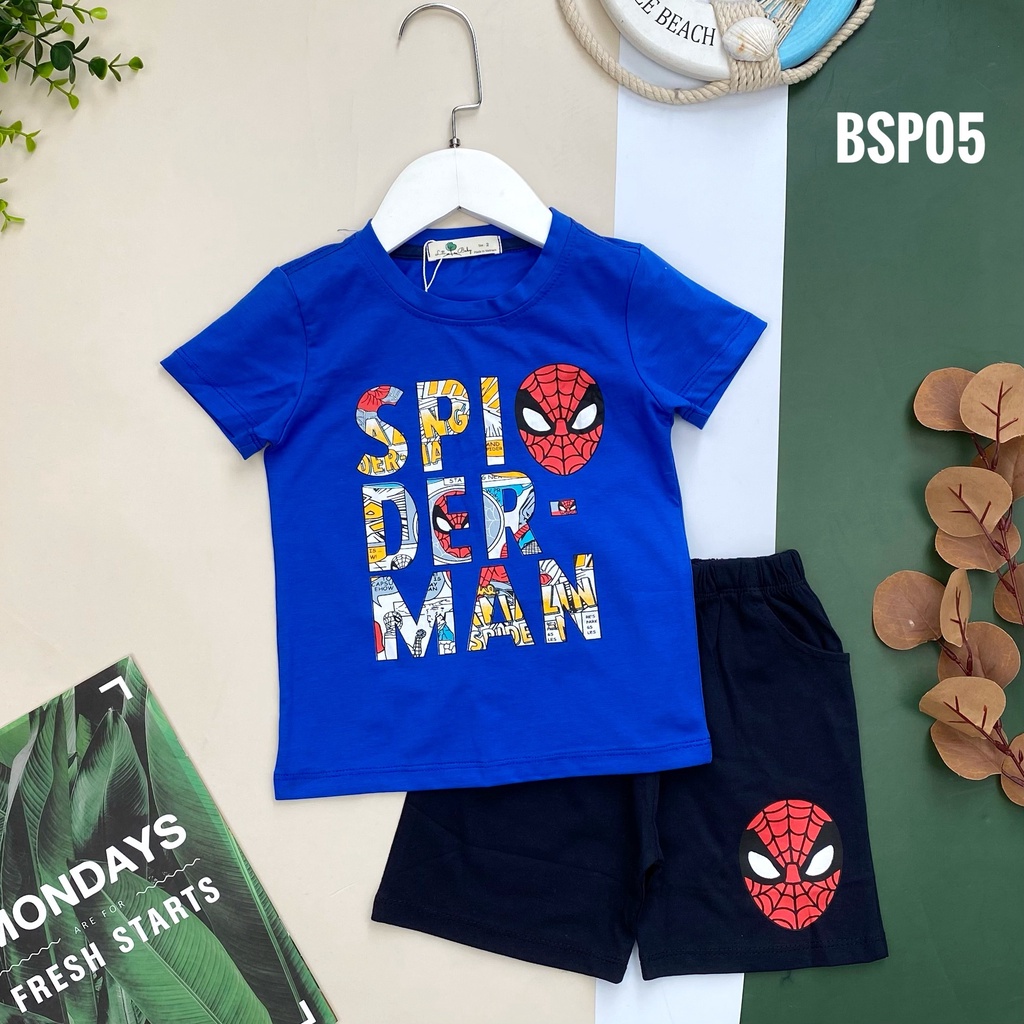 Bộ quần áo Spiderman cho bé trai người nhện cực ngầu 2 - 10 tuổi