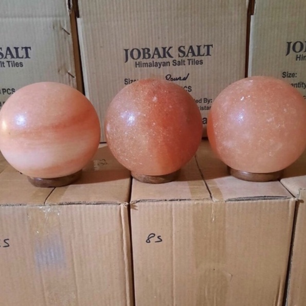 Đèn đá muối Himalaya hình cầu - chính hãng nhập khẩu Pakistan