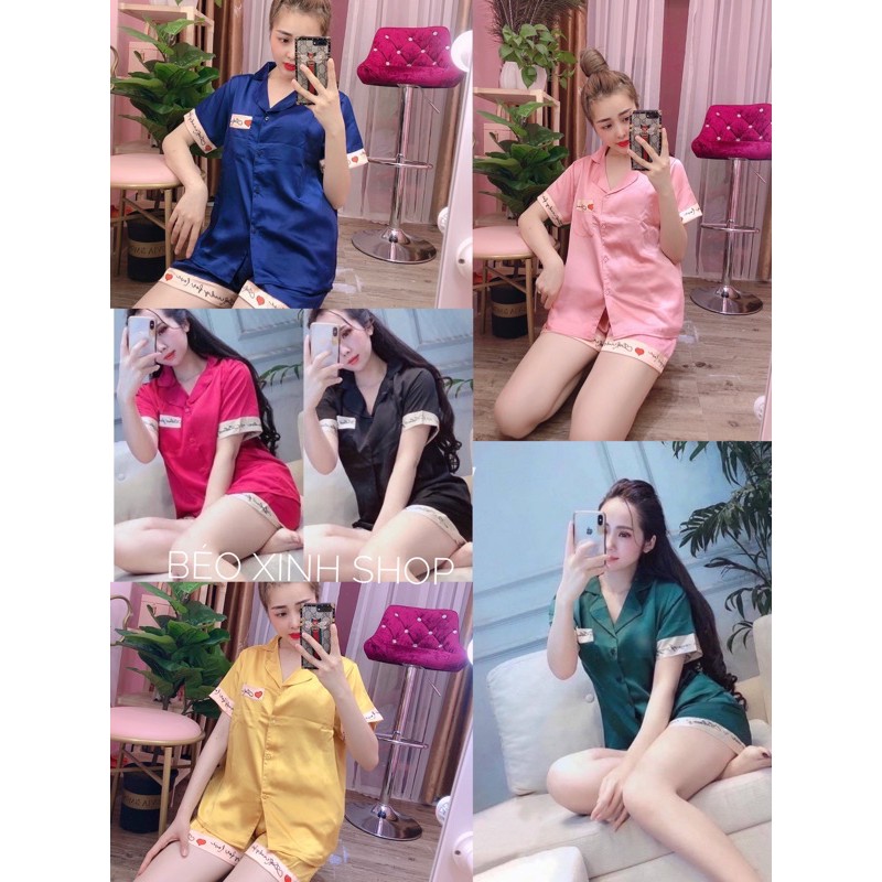 Đồ Ngủ Đùi 55-100kg Bigsize Cao Cấp Kiểu Dáng Đẹp Vải Satin Lạnh Mặc Cực Thích | BigBuy360 - bigbuy360.vn