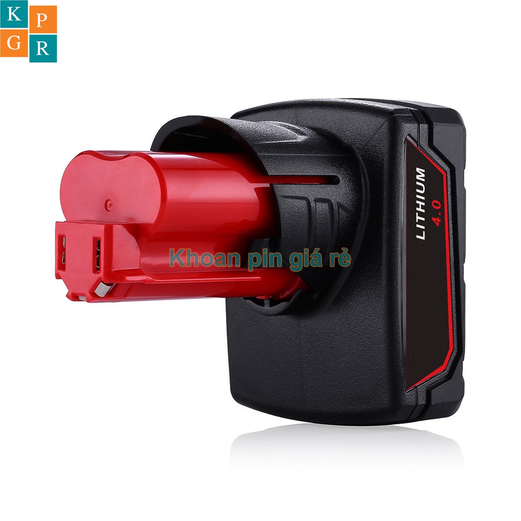 KPGR Vỏ pin Milwaukee 12V Li-ion 3.7V nhận sạc zin