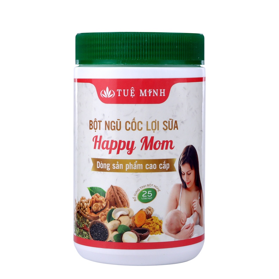 Ngũ Cốc Lợi Sữa Tuệ Minh Chính Hãng Với 25 Loại Hạt Cho Sữa Về Nhanh, Đặc, Khỏe Cho Mẹ, Tốt Cho Con (01hộp = 500Gram)