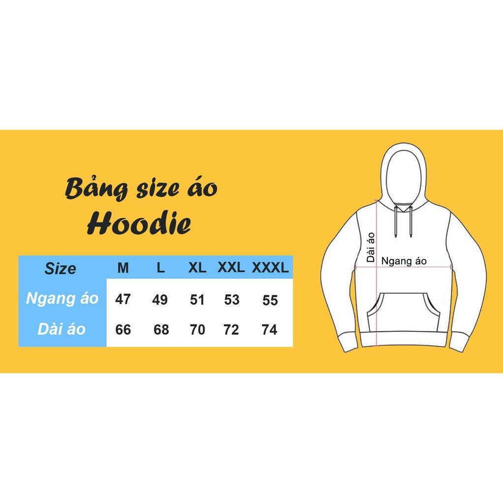 Áo Hoodie unisex, áo nỉ bông dày dặn, có mũ (nón), phù hợp cho cả nam và nữ HK346