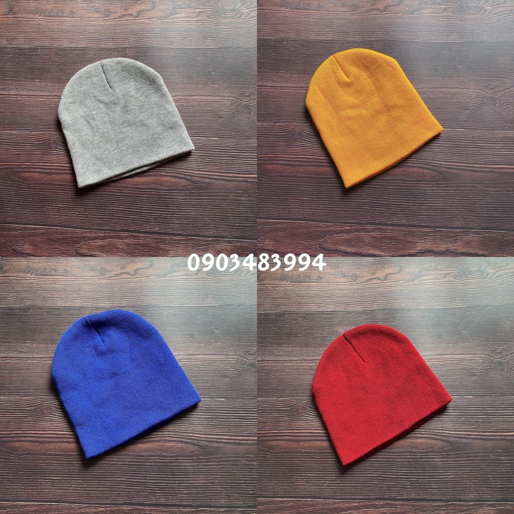 Mũ Len Beanie Trơn Dáng Ngắn 21cm ( Ảnh+Video Thật )