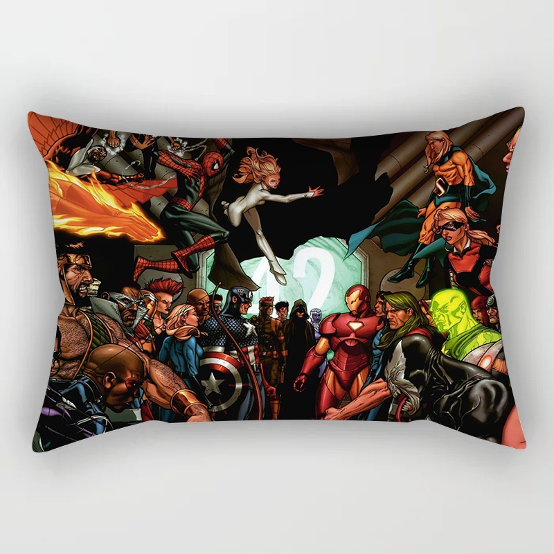 Vỏ Gối Chữ Nhật 30x50cm/50x75cm In Hình Siêu Anh Hùng Marvel Sáng Tạo Trang Trí Nhà Cửa