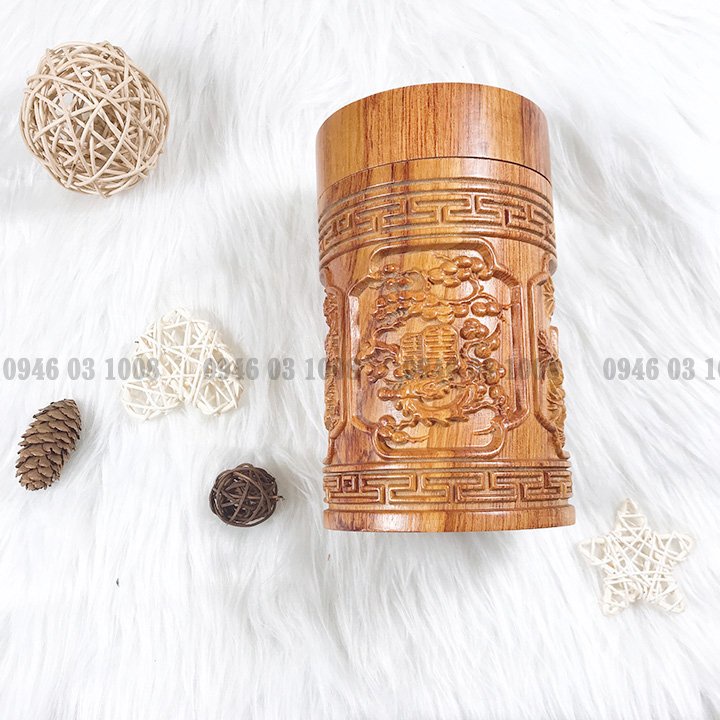 Hộp đựng trà FREESHIPHũ đựng chè khô gỗ Hương cao cấp, trạm khắc họa tiết tinh xảo, nhiều mẫu