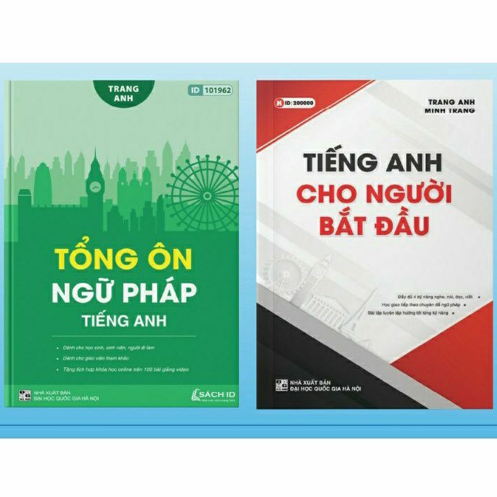 Sách ID - Combo Tổng Ôn Tập Ngữ Pháp Tiếng Anh Và Tiếng Anh Cho Người Bắt Đầu