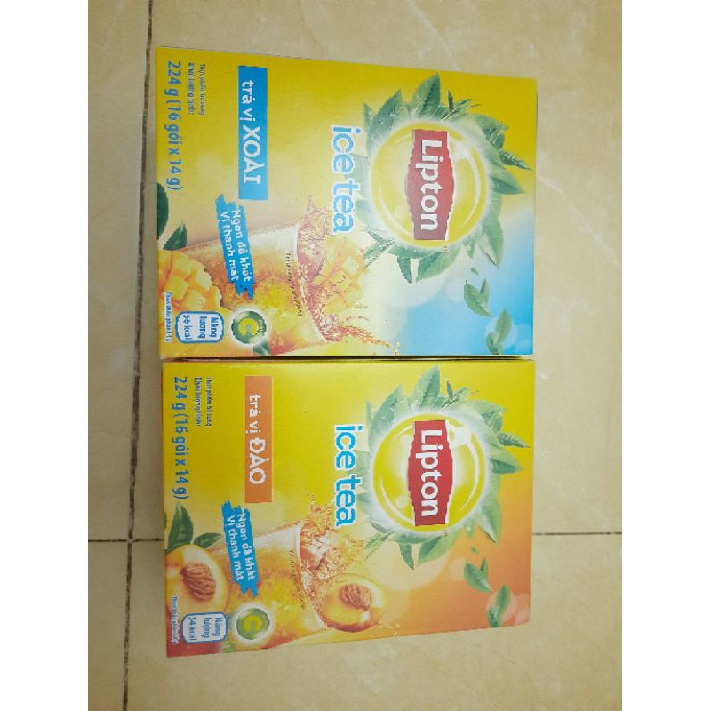 Hộp 16 Gói Trà Lipton Ice Tea Vị Xoài/Vị đào (14g / Gói) | BigBuy360 - bigbuy360.vn
