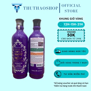 Hấp phục hồi tóc keratin complex nano tím | phục hồi tóc hỏng nát | chính hãng | 1000ml