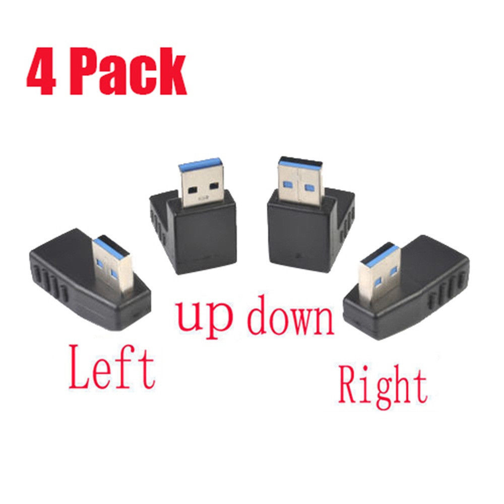 Set 4 Đầu Nối Cáp Dữ Liệu 90 Độ