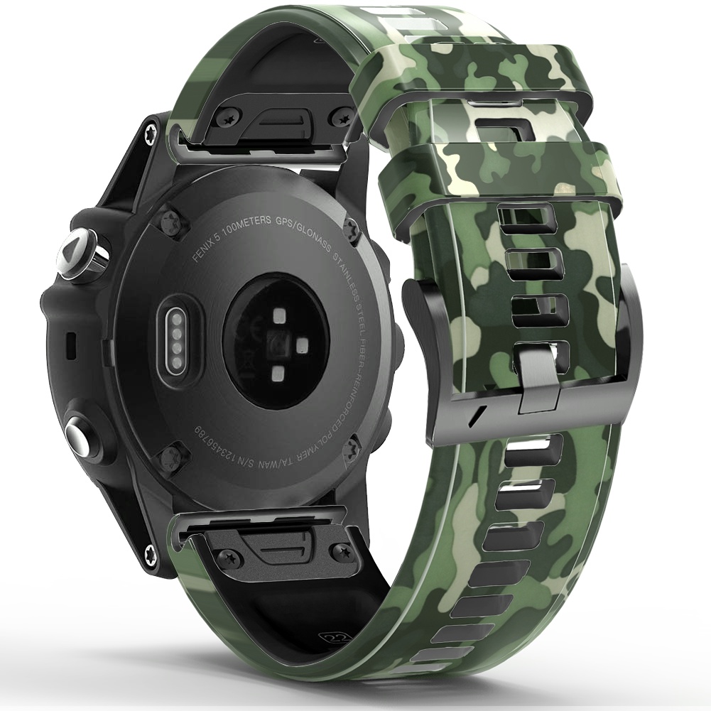 Dây Đeo Thay Thế Bằng Silicone In Họa Tiết Độc Đáo Cho Garmin Fenix 5X/5/6X Pro/6/935 3HR Fenix 7X 7 22/26MM