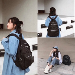 190719 Balo vải dù chống nước nhẹ - balo size 40x29 vải dù - balo đi học thời trang ulzzang nữ