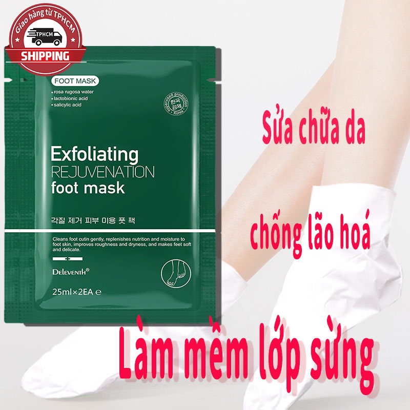 【Sản phẩm chính hãng】Mặt nạ nuôi dưỡng, trẻ hóa, dưỡng ẩm, tẩy tế bào chết cho chân, da Chết, vết chai, nứt nẻ, bong tró