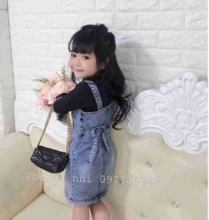 Yếm jean mềm bé gái