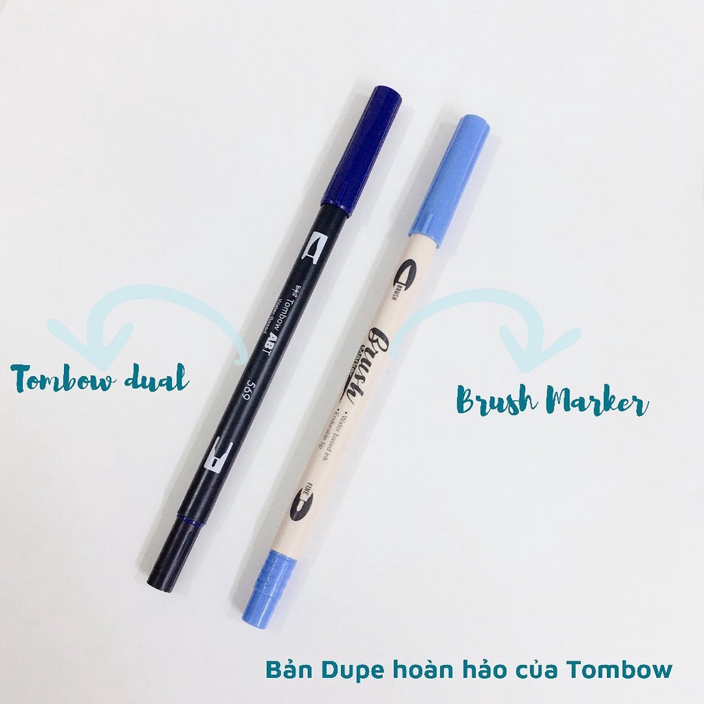 LẺ BÚT BRUSH DUAL MARKER HAI ĐẦU VIẾT CALLIGRAPHY GIÁ RẺ TRANG TRÍ SỔ TAY BULLET JOURNAL TAKE NOTE PLANNER