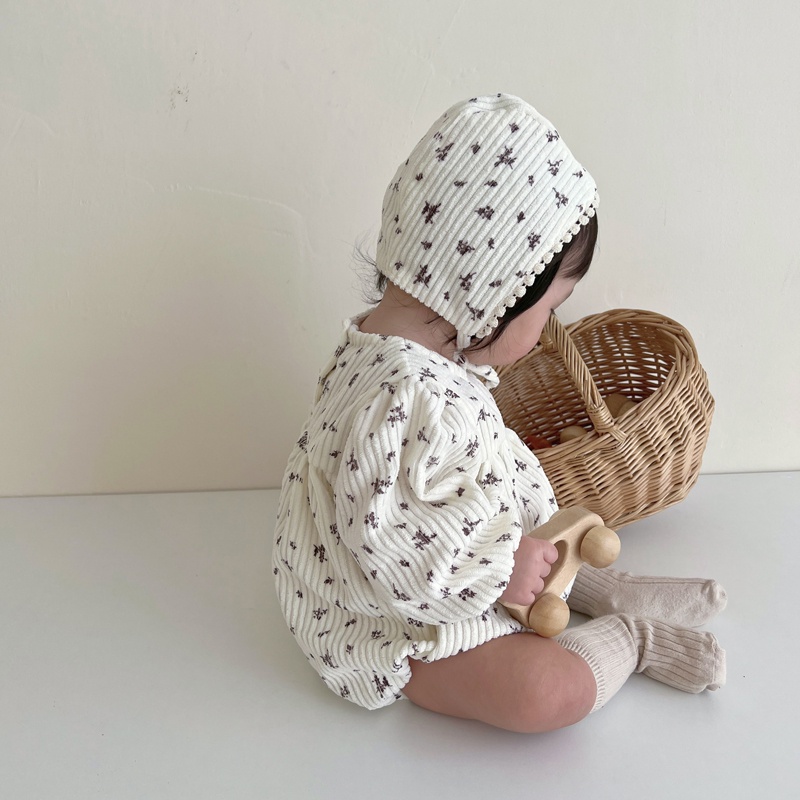 Bộ Áo Liền Quần Bằng Vải Nhung Dễ Thương Thời Trang Xuân Thu Cho Bé Gái