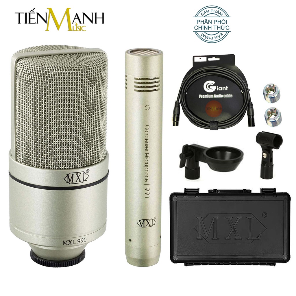 [Tặng Cable, Chính Hãng] Bộ Micro MXL 990-991 Thu Âm Giọng Hát và Nhạc cụ Mic Phòng Thu Studio MXL990 MXL991 Microphone