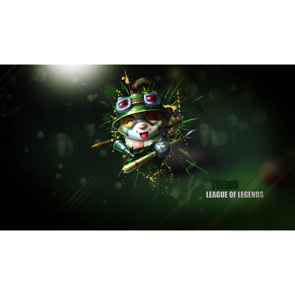 Poster A3, A4, A5 dán tường League of Legends, decal trang trí có keo TEEMO - Mẫu 3, nhận in theo yêu cầu