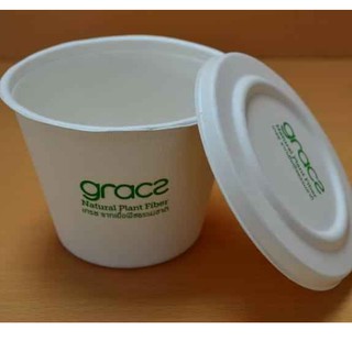 10 Hộp Giấy 500ml Có Nắp - Tô Giấy Đựng Cháo - Bả Mía Hàng Nhập Khẩu Thái Lan