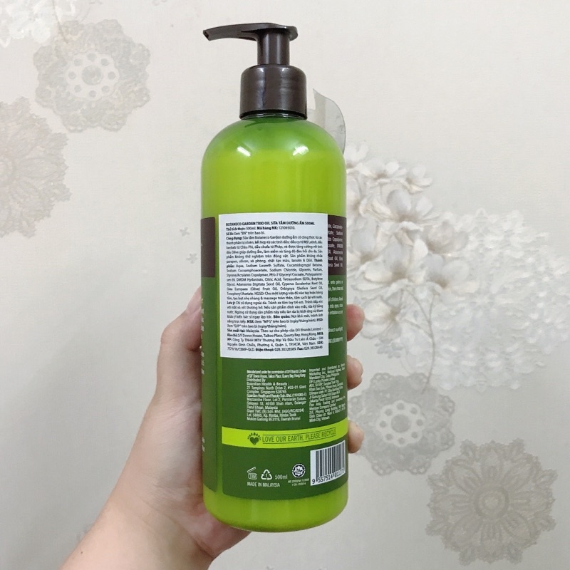 Sữa Tắm Botaneco Garden Trio Oil Body Wash Moisturising Dưỡng Ẩm 500ml
