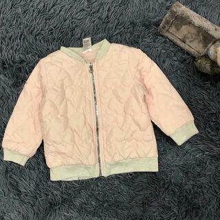 Áo khoác bomber bé gái Tim hồng