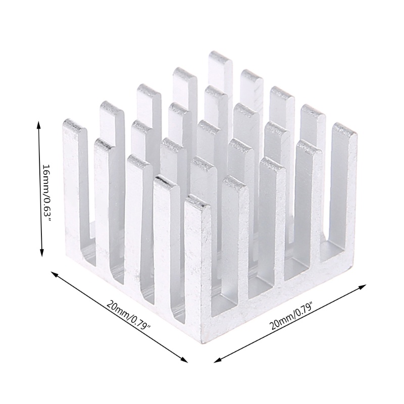Set 5 Khối Tản Nhiệt Nhôm 20*20*16mm