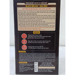 Thuốc Nhuộm Thảo Dược Phủ Bạc REEN Hàn Quốc