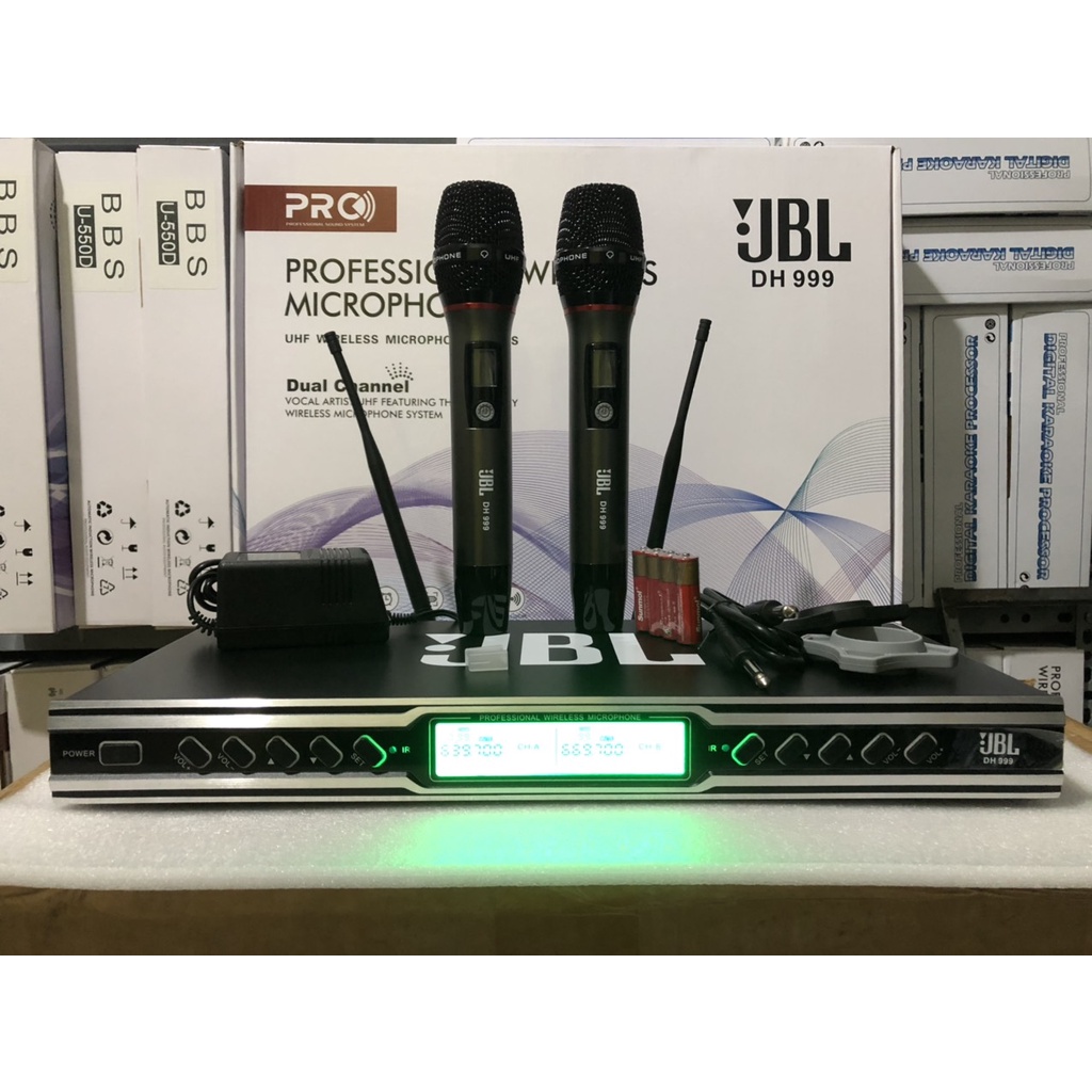 MICRO KARAOKE KHÔNG DÂY CAO CẤP JBL - DH999 - HÀNG CHÍNH HÃNG - CẢM BIẾN GIA TỐC - TỰ NGẮT - HÁT LÀ HAY