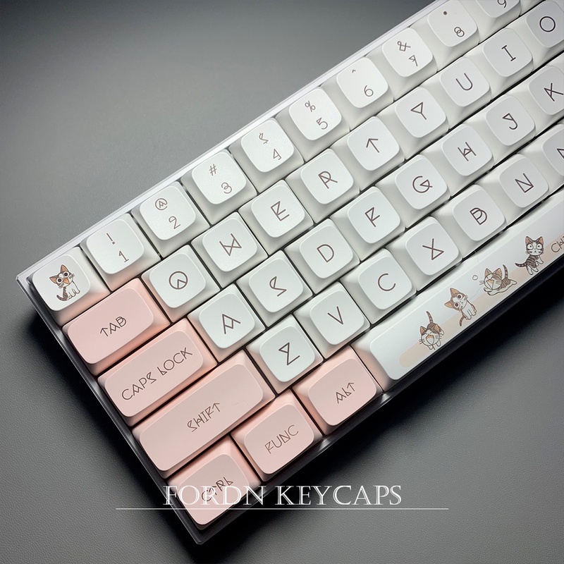 141 phím mèo keycap XDA Profile PBT Dye Sub bàn phím cơ keycap