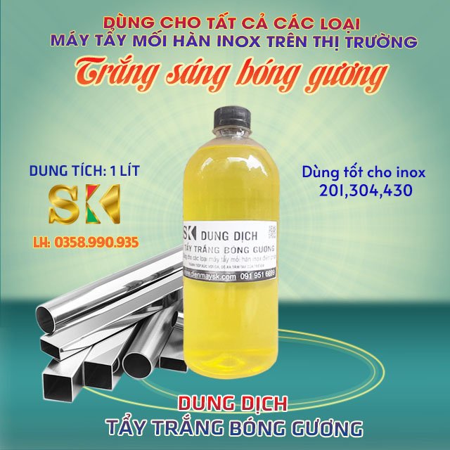 Dung dịch tẩy mối hàn inox điện hoá chai 1 lít