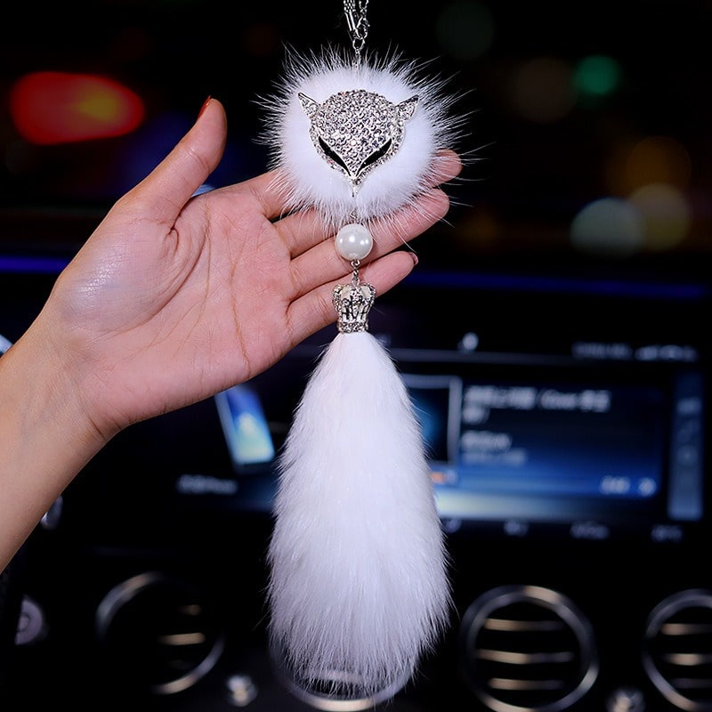 Khánh treo gương xe ô tô hồ ly dành cho cô gái nhẹ nhàng trang trí xế yêu