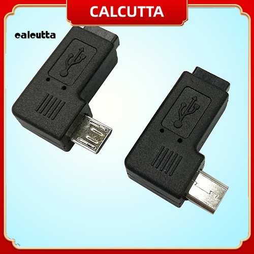 1 Cặp Đầu Chuyển Đổi Micro USB Đực Sang Micro Cái Góc Phải 90 Độ