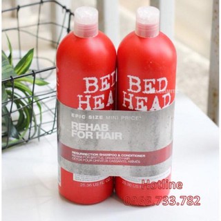 Bộ gội xả Tigi Bed head đỏ siêu mượt tóc - cặp dầu gội xả tigi đỏ (750ml -750ml)