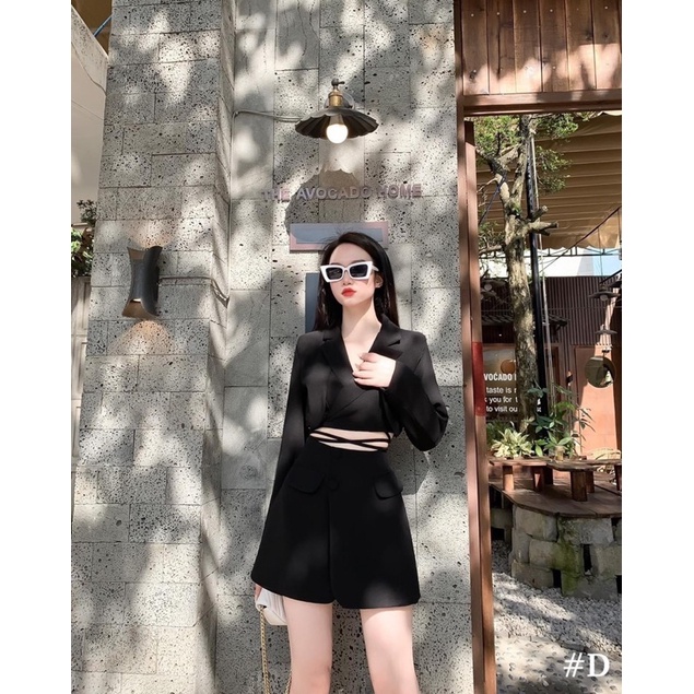 BIGSIZE Set vest tay dài cột eo 55-95kg