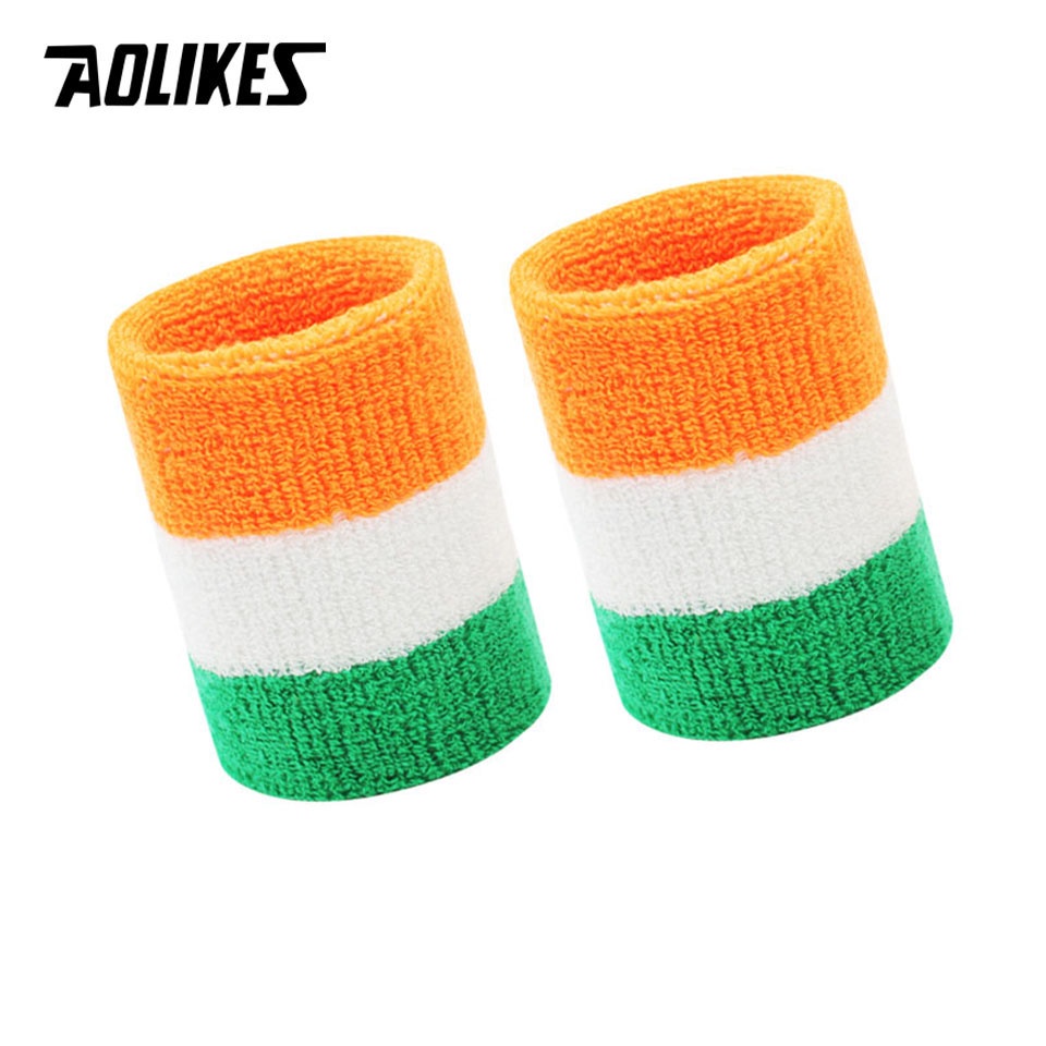 Cặp băng cổ tay cotton thấm hút mồ hôi thoáng khí hỗ trợ chơi bóng rổ / bóng bàn