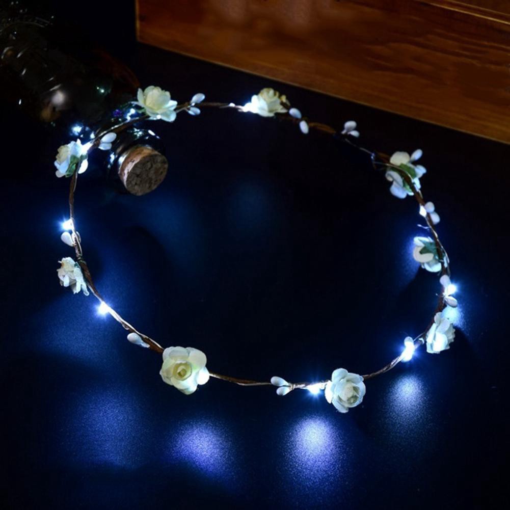 Vòng Hoa Đội Đầu Có Đèn LED Cho Cô Dâu