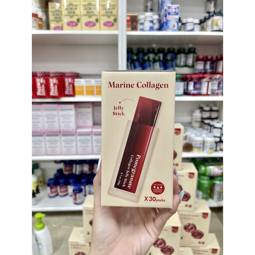 Collagen lựu date 8 2024 dạng thạch collagen beauty pomegranate jelly - ảnh sản phẩm 9