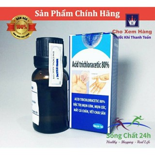 Acid trichloracetic 80% giảm mụn cơm mụn cóc mắt cá chân chai sần