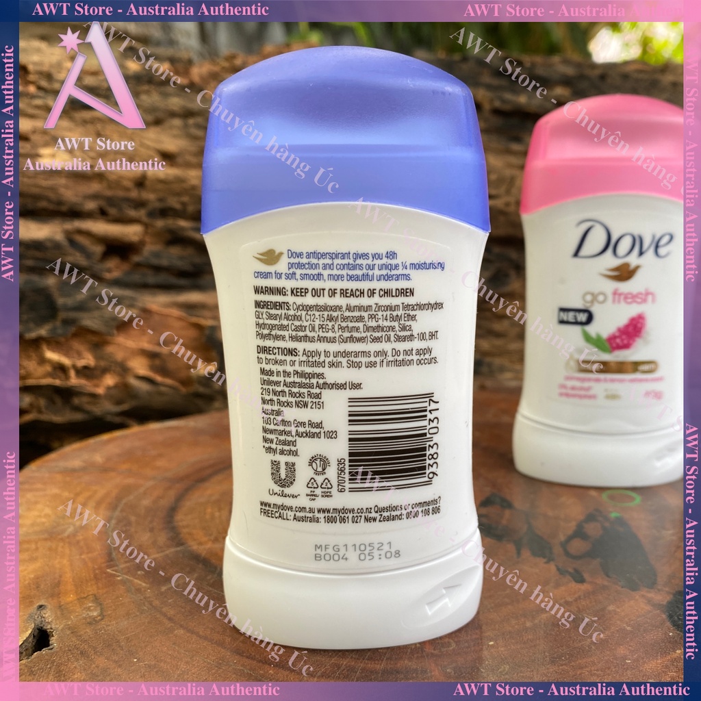 Lăn nách dạng sáp khử mùi Dove cho nam, nữ Antiperspirant Deodorant Fresh Touch Cream 40g, 45g