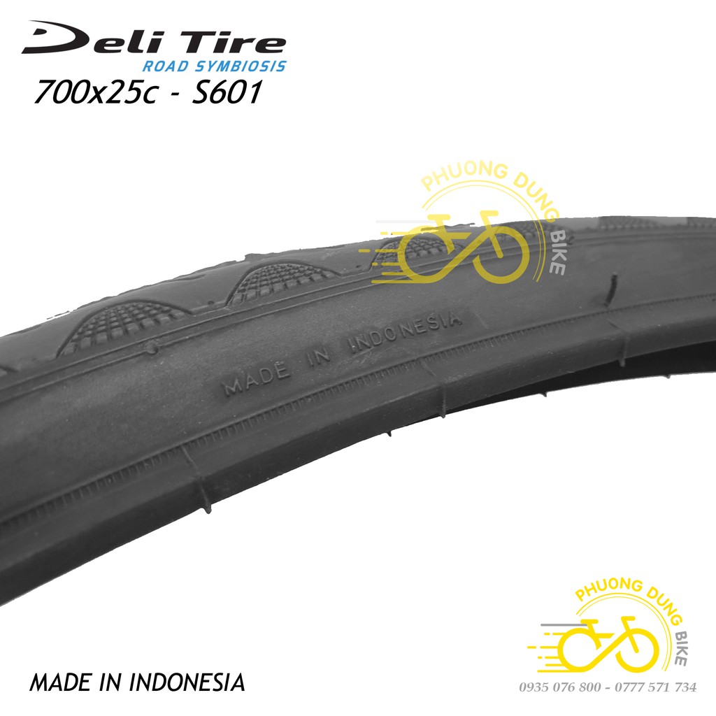 Lốp (Vỏ) xe đạp Deli Tire S601 700x25C - 1 Chiếc