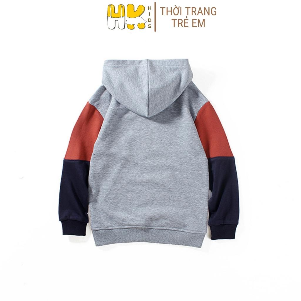 Áo thun dài tay bé trai AKL, hàng cao cấp, chất COTTOT mềm mịn, kiểu áo dài tay kèm mũ Sz 4 - 15 tuổi  - HK KIDS (6918)