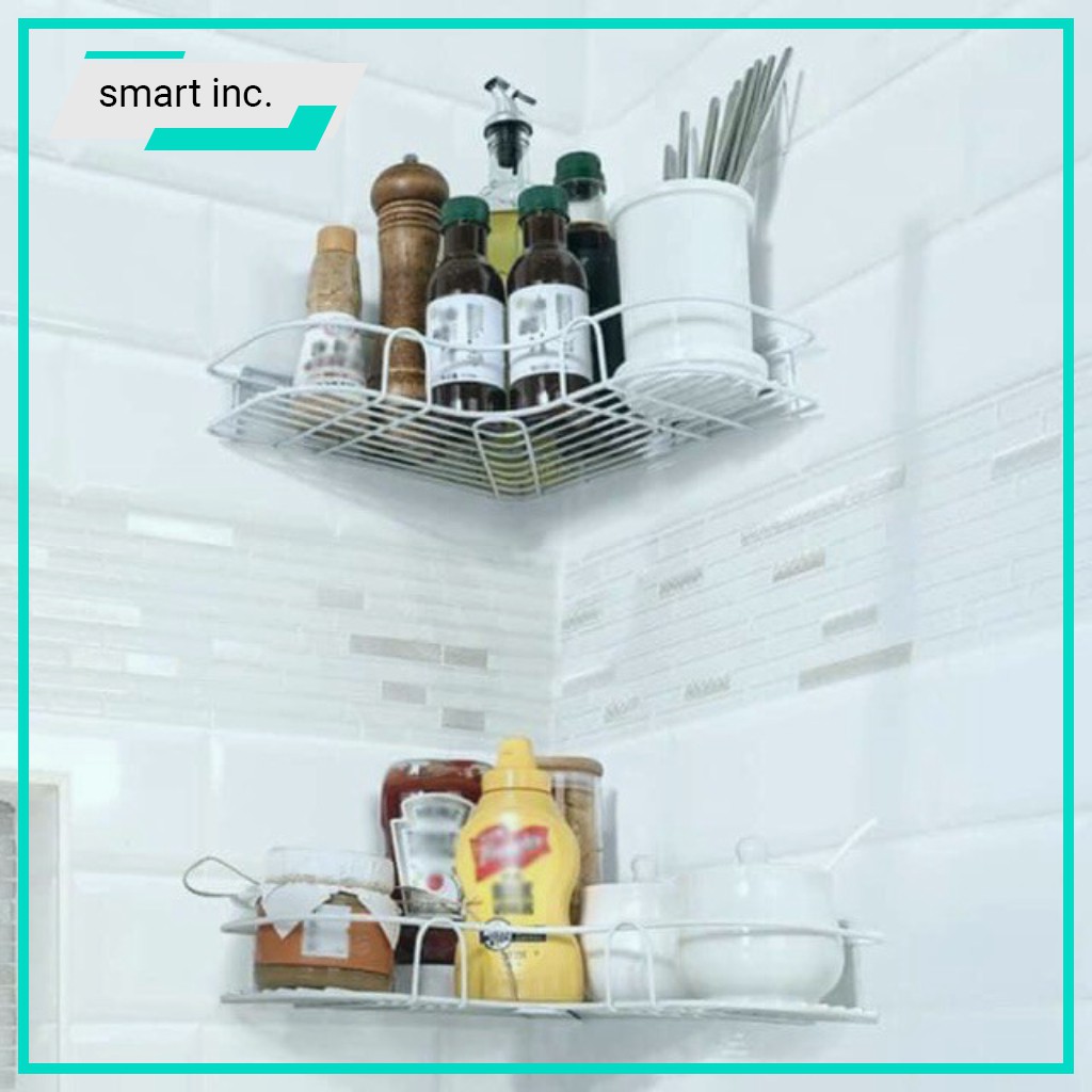 Kệ Góc Đựng Để Đồ Dùng Ca Ly Xà Bông Xà Phòng Giá Giỏ Dán Móc Treo Gắn Tường Không Cần Khoan Nhà Tắm Nhà Bếp