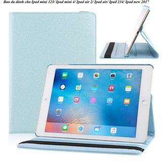 Bao da Xoay 360 độ cho iPad Mini 123/ iPad Mini 4/ iPad Air 2/ iPad 234/ iPad Air/ iPad New 2017 - H_Shop_VN - Xanh ngoc
