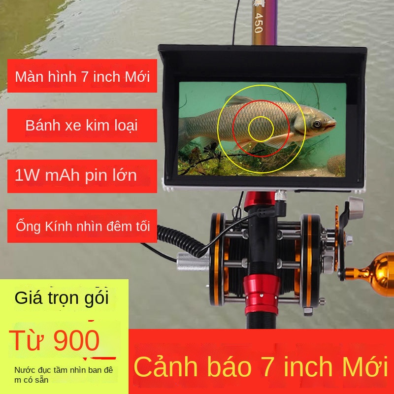 Muddy water visual anchor rod full bộ công cụ tìm cá độ nét cực cao có thể đến báo động dưới nước máy quay video cần câu
