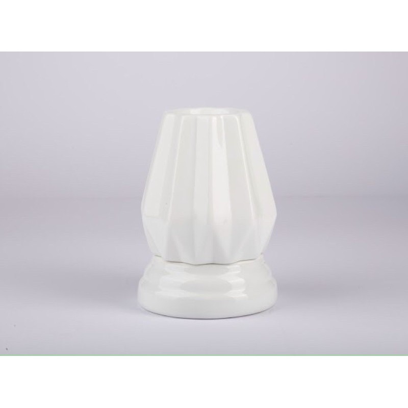 Đèn điện xông tinh dầu dáng kim cương sứ thấu quang Bát Tràng