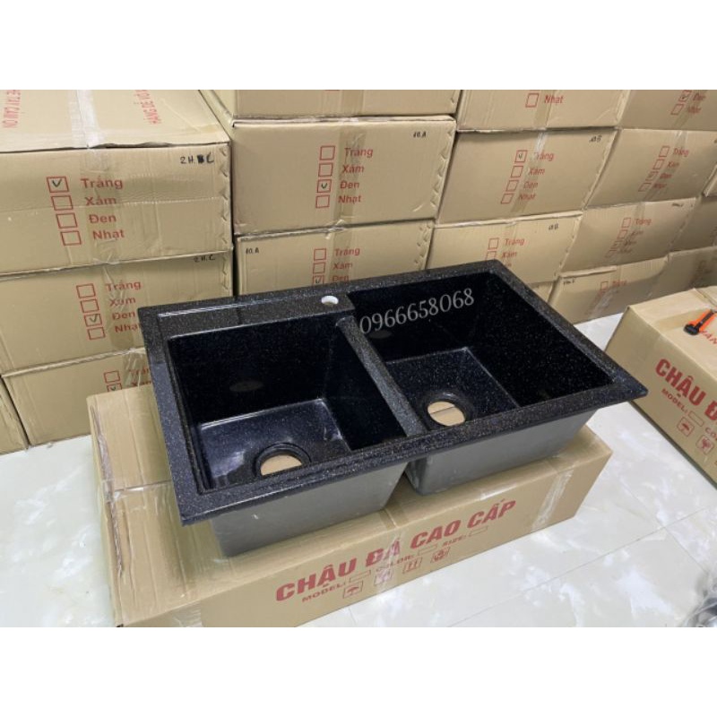 Chậu rửa chén đá nhân tạo 84x50x23