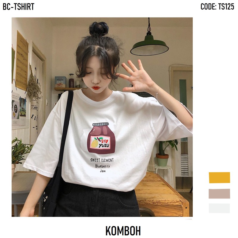 Áo thun tay lỡ KOMBOH phông Unisex nam nữ oversize form rộng SOY - A37