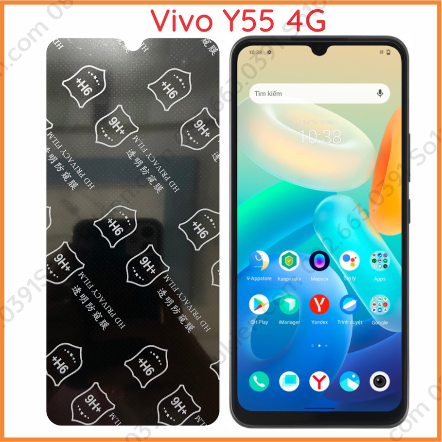 Dán cường lực chống nhin trộm Vivo Y55 4G / Y55 5G/Y75 5G/T1 5G nano (cường lực dẻo 9H) &amp; PPF (6H, tự phục hồi vết trầy)