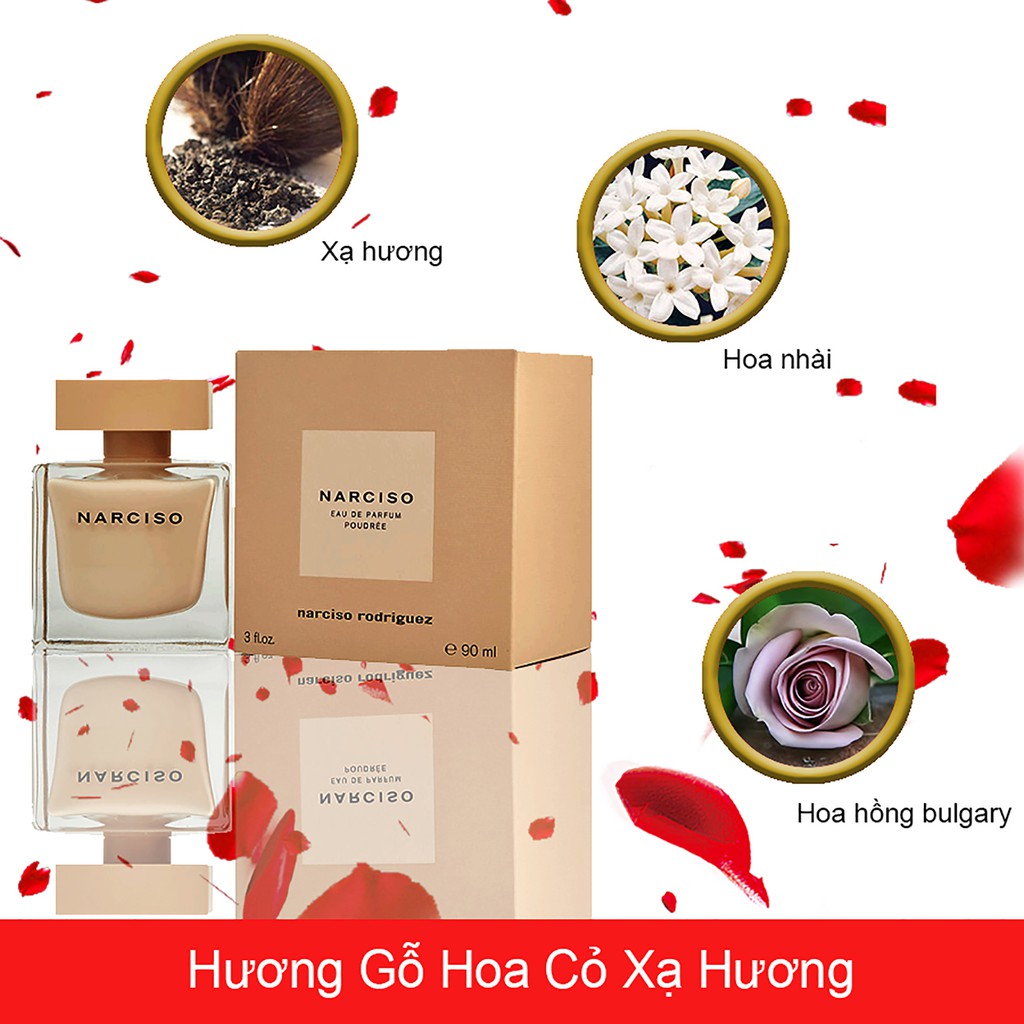 Nước Hoa Nữ Narciso Poudree Chai Lùn Full