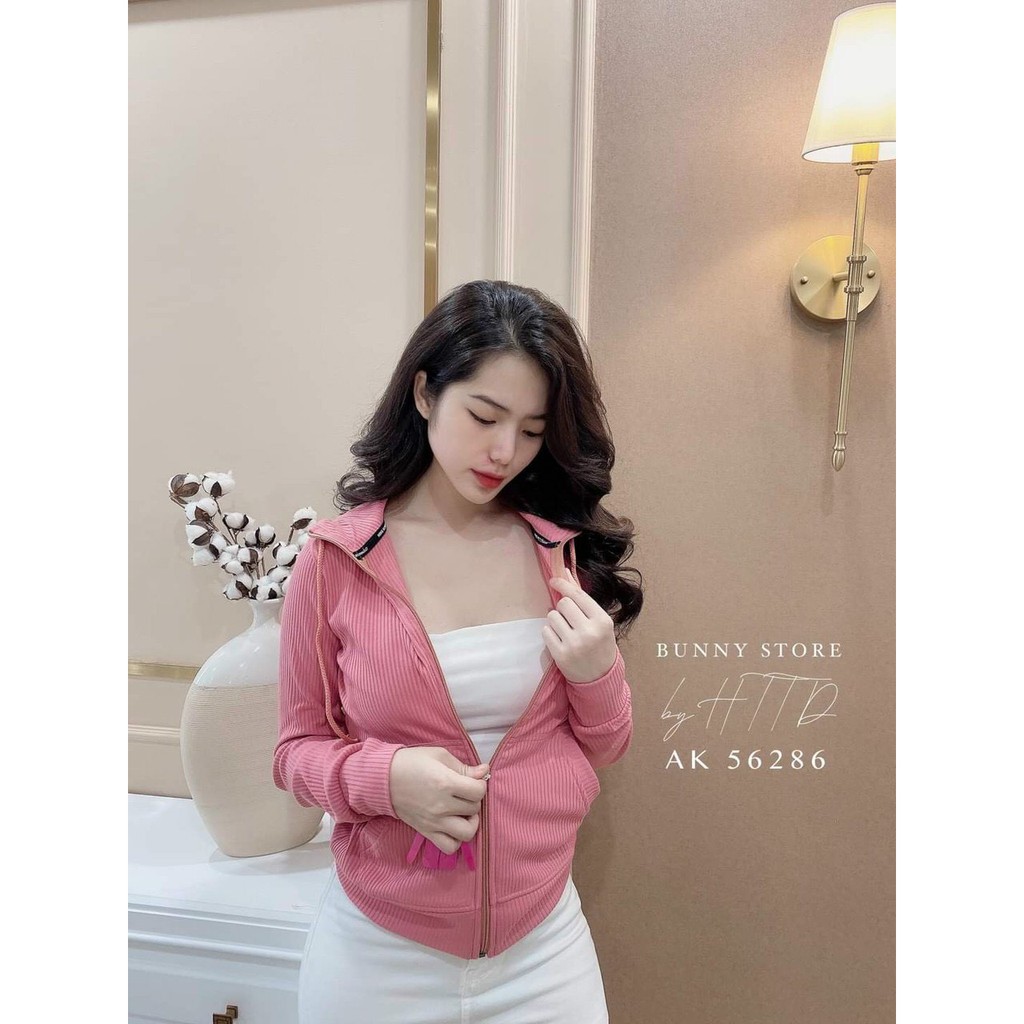 áo khoác nữ 6 túi dây kéo có mũ chất thun gân xịn xò hàng quảng châu cao cấp bao đẹp m535 | BigBuy360 - bigbuy360.vn